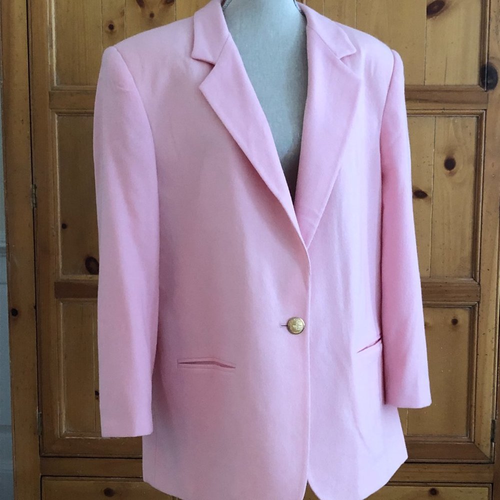 20 Savannah 100% wool blazer jacket blush pink